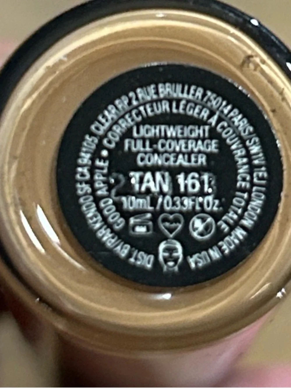 KVD Beauty Good Apple Lightweight Full-Coverage Concealer Tan 161 -l0.33 fl oz